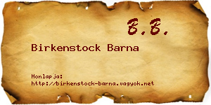 Birkenstock Barna névjegykártya